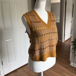Madewell Vneck Jacquard Sleeveless Sweater Vest - Never Worn